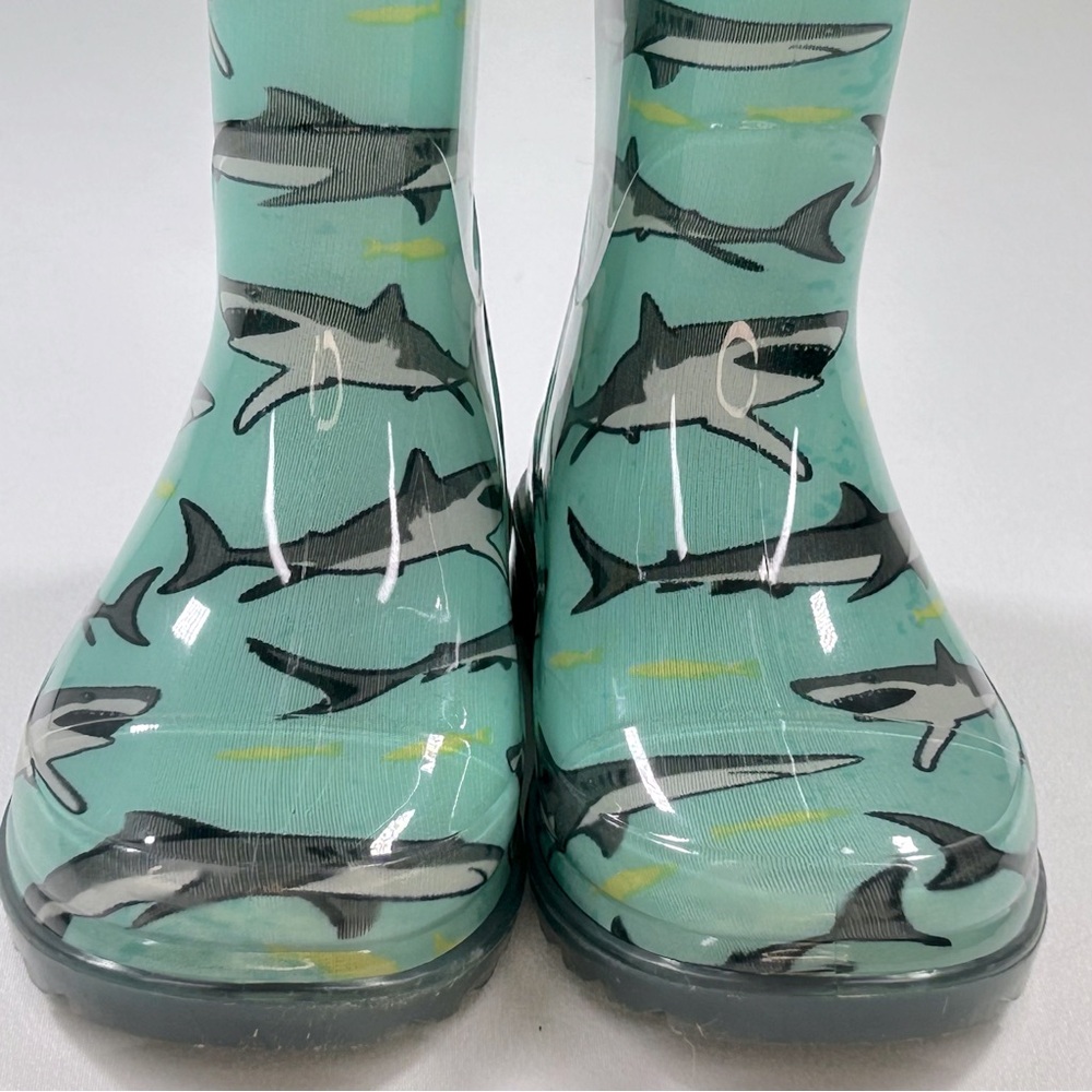 Western Chief Shark Chase Lighted Rain Boots Sz 10T - Picture 4 of 13